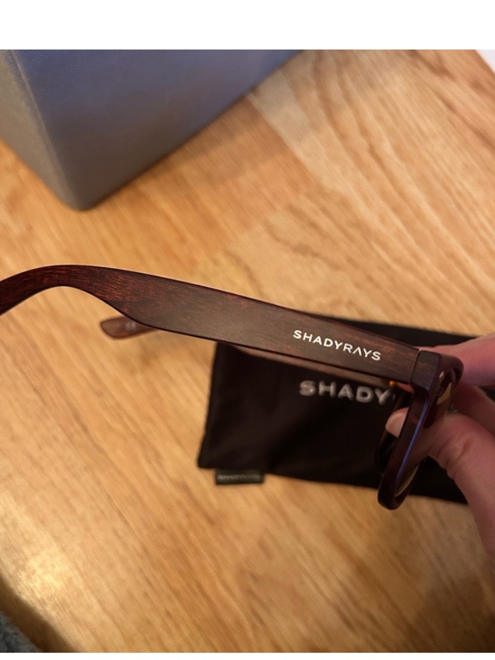 NWOT Shady Rays Wood Tortoise Shell Sunglasses in Brown - Picture 3 of 5